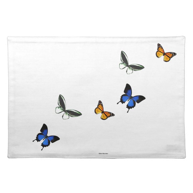 Butterfly Pattern Cloth Placemat (Front)
