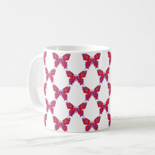 Butterfly pattern coffee mug