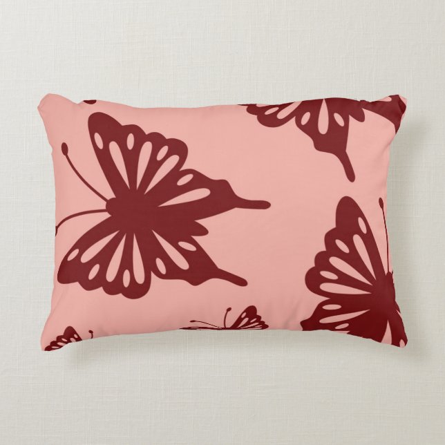 butterfly pattern decorative pillow (Front)
