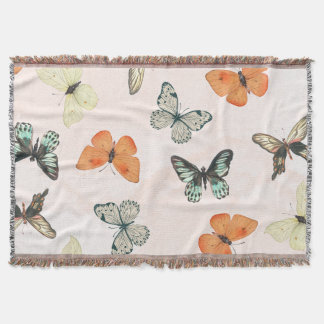 Butterfly Pattern Fleece Cotton Throw Blanket