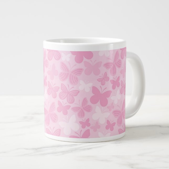 Butterfly pattern giant coffee mug (Front Right)