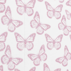    Butterfly Pattern Girly Cute White & Blush Pink Wallpaper