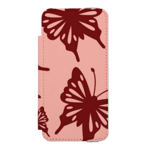 butterfly pattern wallet case for iPhone SE/5/5s
