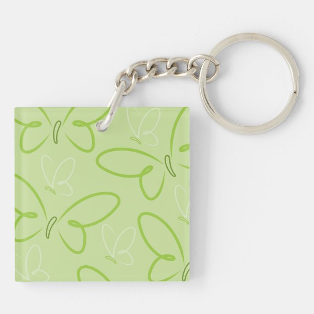 Butterfly pattern keychain (Back)