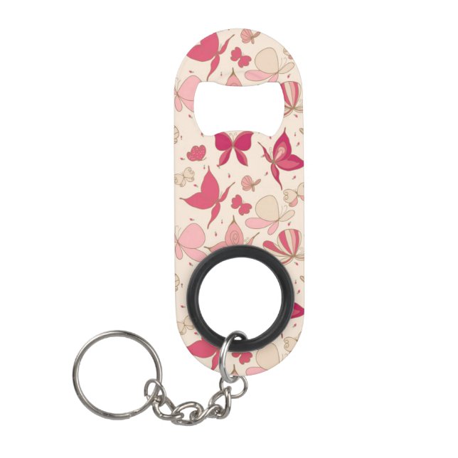 butterfly pattern keychain bottle opener (Front)