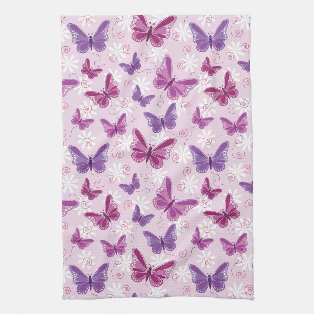 butterfly pattern kitchen towel (Vertical)