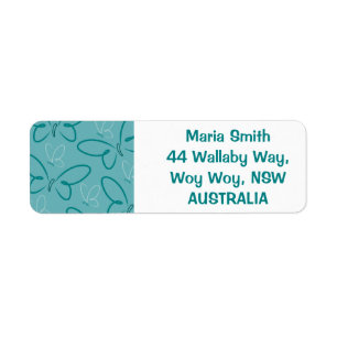 Butterfly pattern label