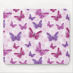 butterfly pattern mouse pad