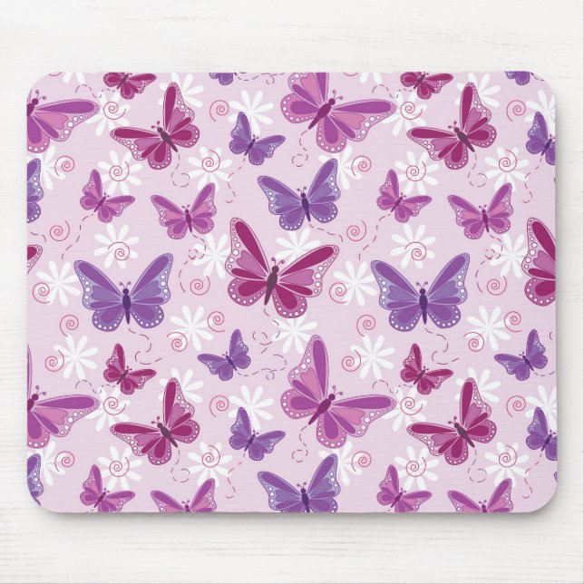 butterfly pattern mouse pad (Front)