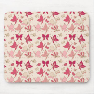 butterfly pattern mouse pad