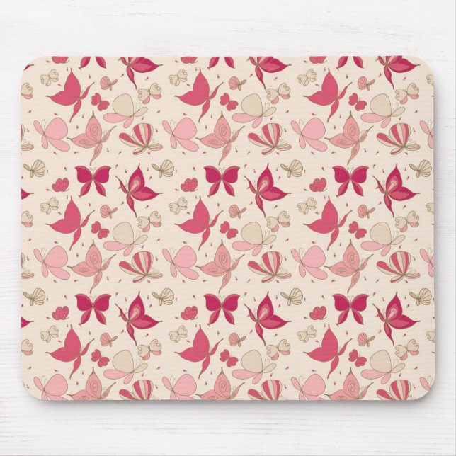 butterfly pattern mouse pad (Front)