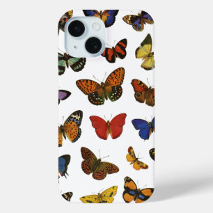 Butterfly Pattern – Nature-Inspired Botanical iPhone 15 Case