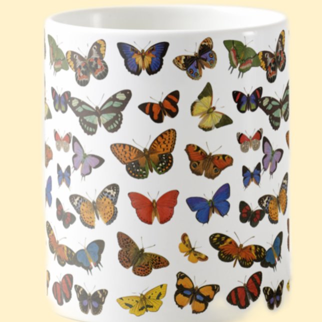 Butterfly Pattern – Nature-Inspired Botanical Coffee Mug (Creator Uploaded)