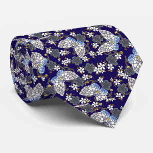Butterfly pattern neck tie
