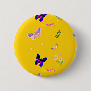 Butterfly pattern on yellow button