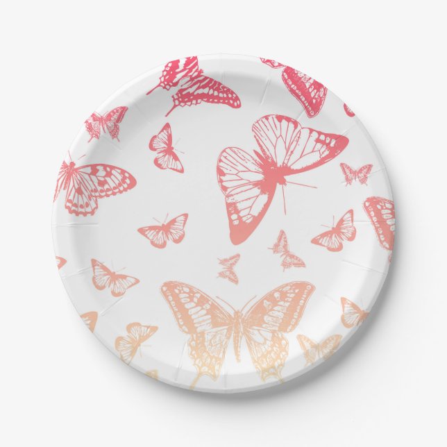 Butterfly Pattern Paper Plates (Front)