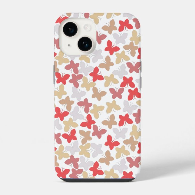 Butterfly Pattern Pastel Iphone Case (Back)