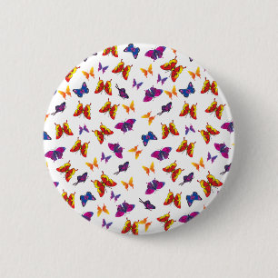 Butterfly Pattern Pinback Button