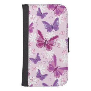 butterfly pattern galaxy s4 wallet case