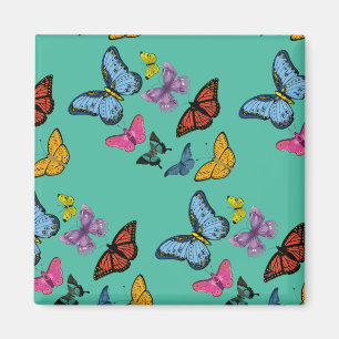 Butterfly pattern texture magnet