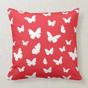 Butterfly pattern throw pillow