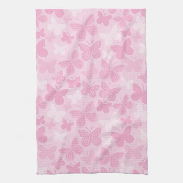 Butterfly pattern towel (Vertical)