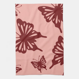 butterfly pattern towel
