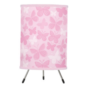 Butterfly pattern tripod lamp