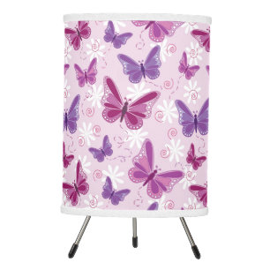 butterfly pattern tripod lamp