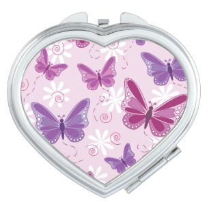 butterfly pattern vanity mirror