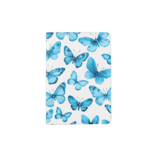 Butterfly Pattern Watercolor Elegant Pretty Moths Passport Holder