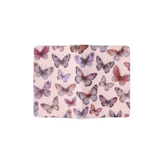 Butterfly Pattern Watercolor Elegant Pretty Moths Passport Holder