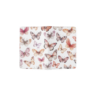 Butterfly Pattern Watercolor Elegant Pretty Moths Passport Holder