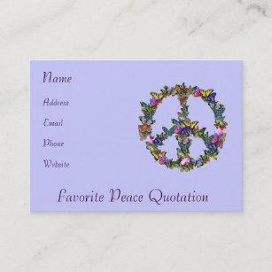 Butterfly Peace Symbol Business Card