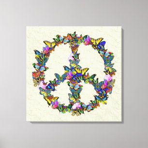 Butterfly Peace Symbol Canvas Print