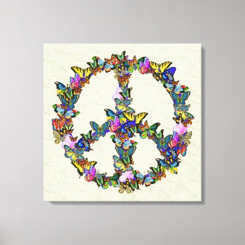 Butterfly Peace Symbol Canvas Print