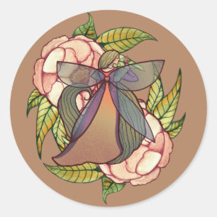 Butterfly Peony Fairy Peonies fairies Classic Round Sticker