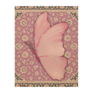Butterfly & Persian Rug Wooden Wall Art – Unique