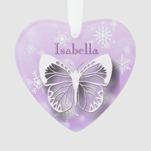 Butterfly Personal Message Christmas Keepsake Ornament