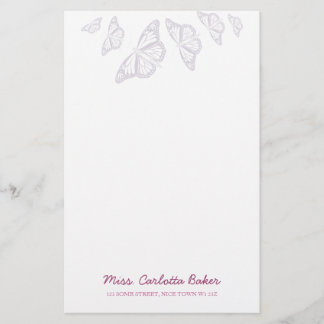Butterfly Personal Stationery