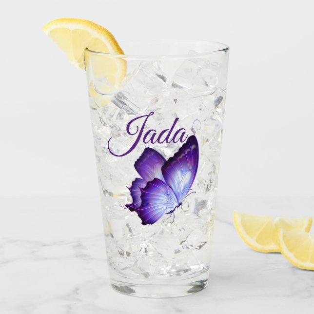 Butterfly personalize  glass (Front Ice)