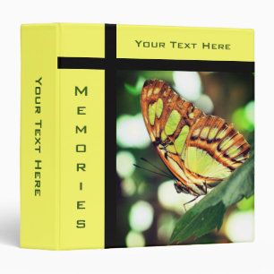 Butterfly Personalized Custom Photo Album 3 Ring Binder