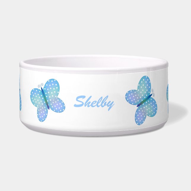 Butterfly: Personalized Pet Dish (Front)
