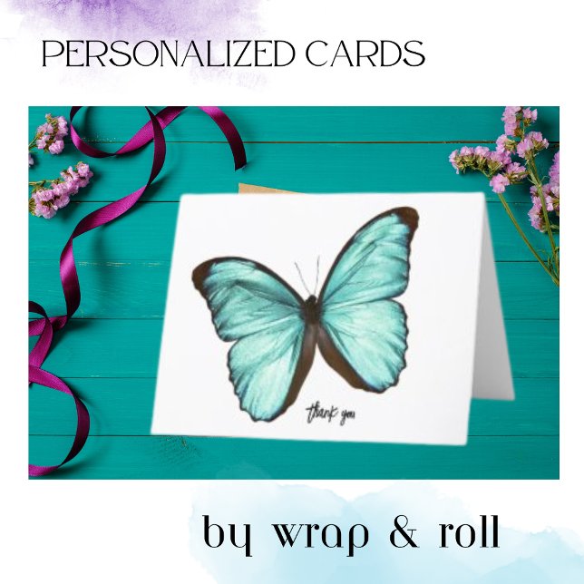 Butterfly Personalized Thank You Card (Creator Uploaded)