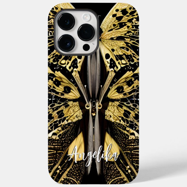 Butterfly Personalized Throw Blanket with Name Case-Mate iPhone Case (Back)
