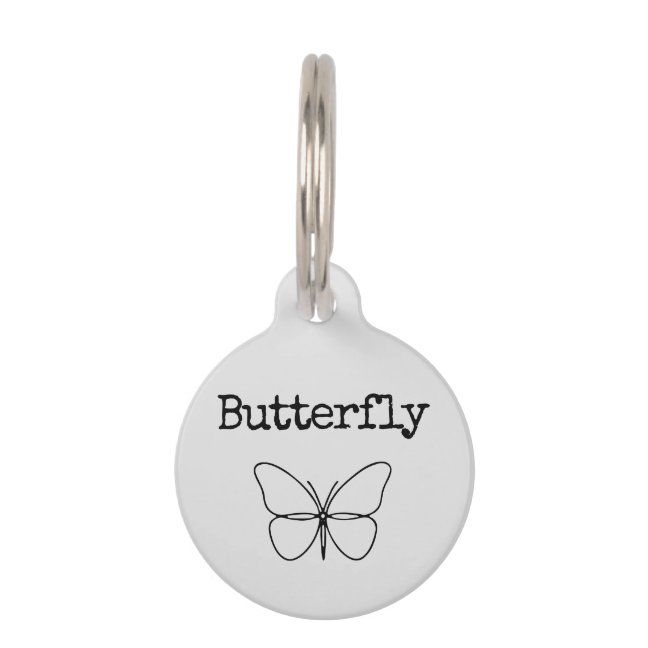 Butterfly Pet ID Tag