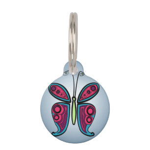 Butterfly pet ID tag