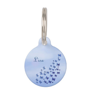 butterfly pet ID tag