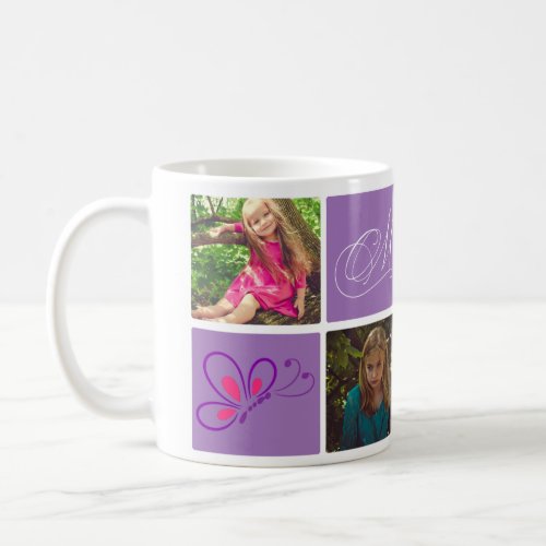 Butterfly Photo Collage Gift for Mom Mothers Day Coffee Mug