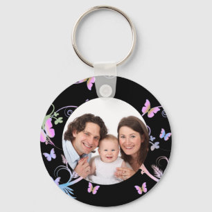 Butterfly/ Photo Keychain
